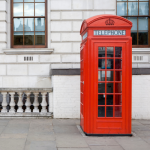 London, UK red phone booth