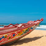 Sengal colorful painted canoe