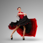 Spanish dancer in red dress