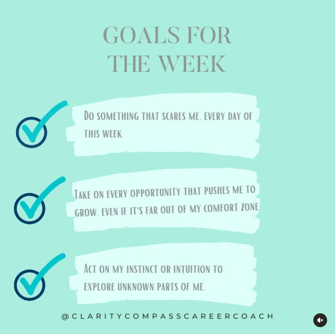 goals for the week